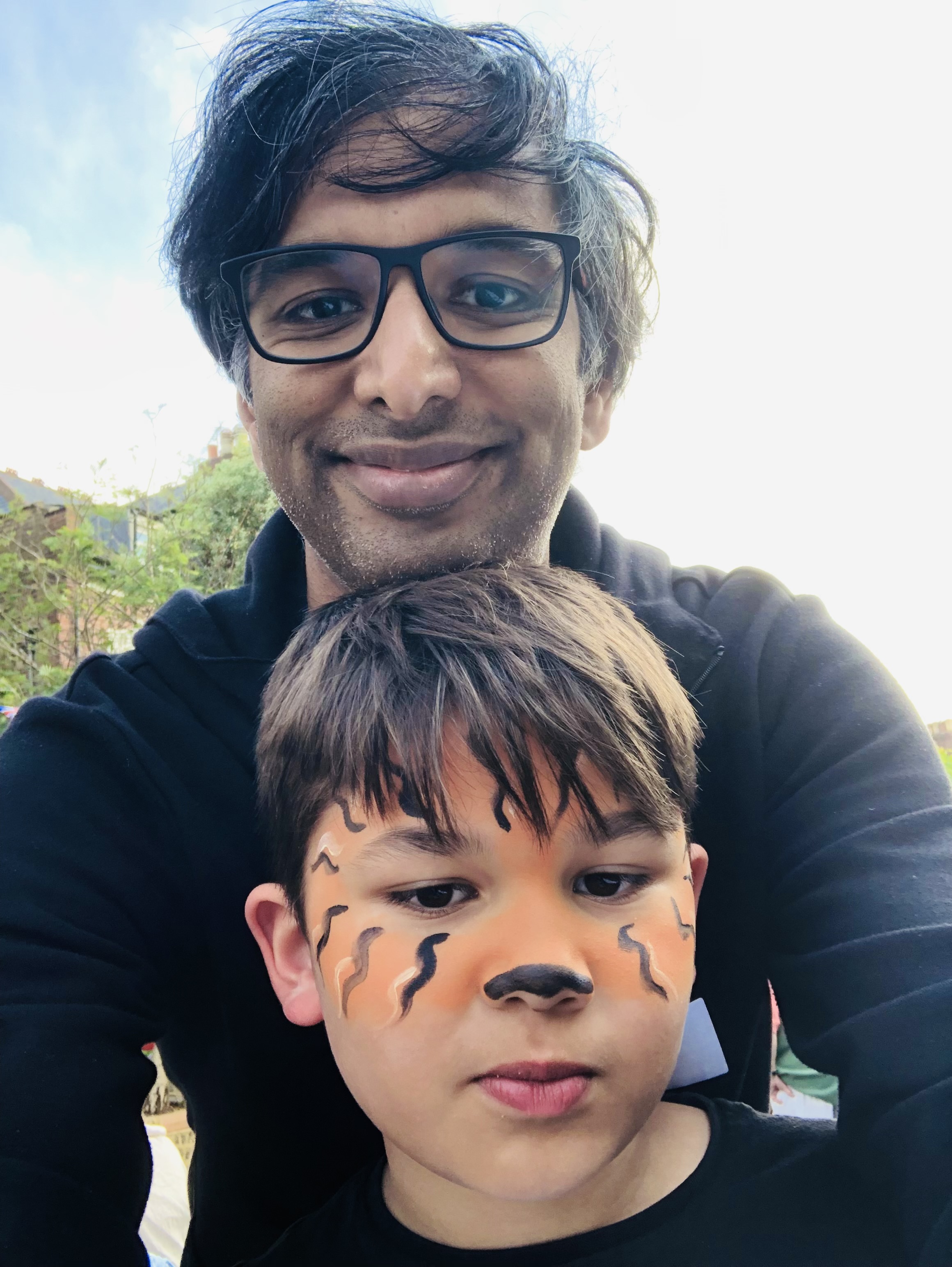 Harish and Hugo at a fair