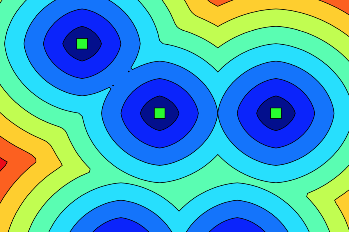 Variational level sets in shape reconstruction from unorganised data sets